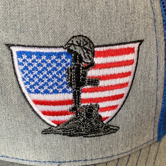 RICHARDSON ORIGINAL 112 TRUCKER CAP, WOUNDED WARRIOR, ADJUSTABLE - Picture 3 of 4